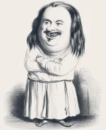 Honoré de Balzac, caricature par Benjamin Roubaud