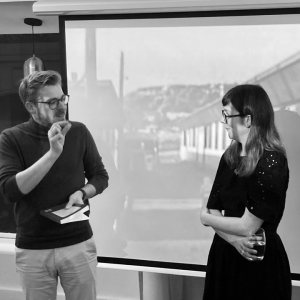 Amélie Canu et Maxime Perret lors de la présentation du roman