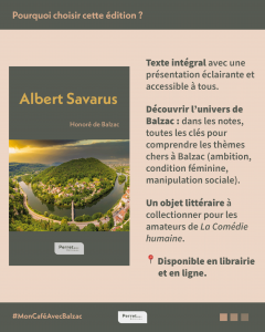 Découvrez Albert Savarus d'Honoré de Balzac aux Éditions Perret