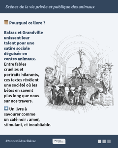 Guide âne à l'usage des animaux qui veulent parvenir – conte de Balzac illustré par Grandville
