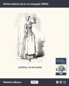 Justine, la servante, dessinée par Bertall