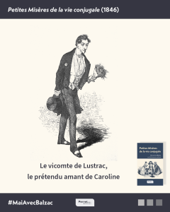 Le vicomte de Lustrac, faux amant, dessiné par Bertall
